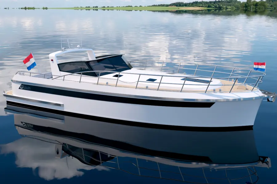 Vri Jon Contessa 42 Cabrio Op het water